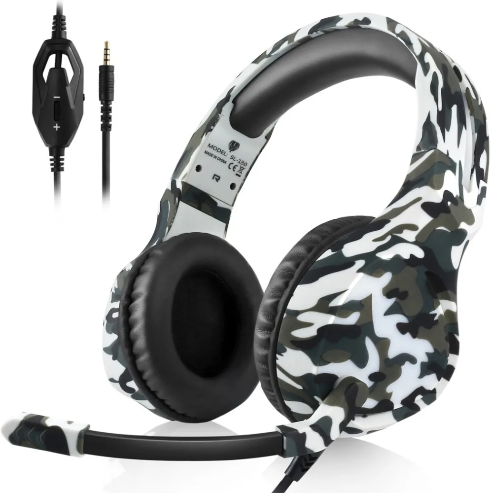 Butfulake 3.5mm Wired Stereo Game Headphone with microphone Gaming