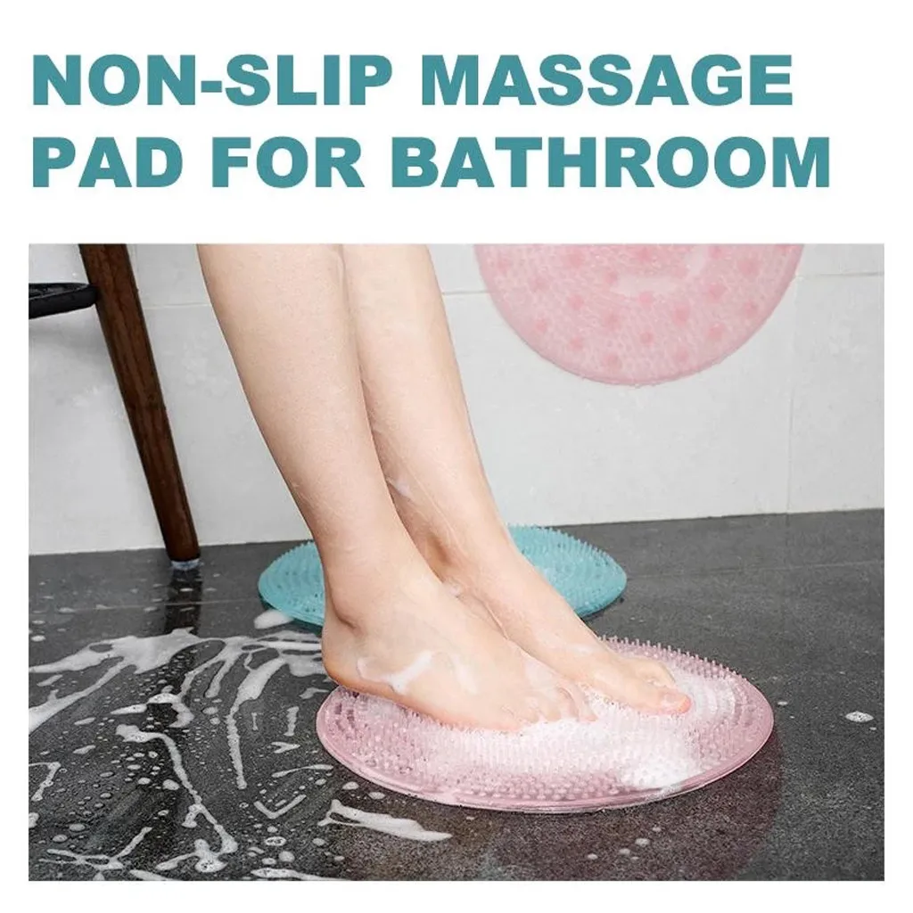 Non-Slip Massage Pad for Bathroom Strong Suction Cup Floor Shower Mat Safety Shower Plastic Massage Pad Bathroom Carpet Mat