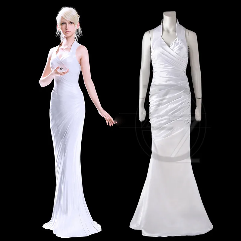 Финальная фантазия XV Lunafreya Nox Fleuret женское белое маскарадное платье Хэллоуин