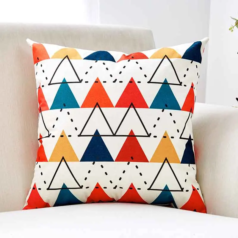 Наволочка с геометрическим рисунком, наволочка для подушки 45x45 см, декоративное белье для дивана, подушки для гостиной, домашний декор в скандинавском стиле - Цвет: As Picture