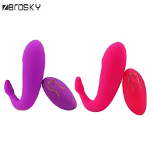 Zerosky Wireless Remote Control Dildo G Spot Vibrator Clitoris Stimulator Double Vibrators for Women Sex Toys for Couples