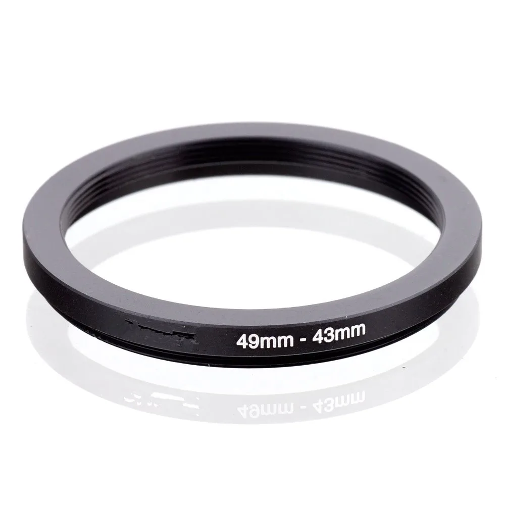49mm 43mm 49mm to 43mm Black Step Down Ring Adapter For Camerain Lens