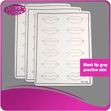 5 шт пустые губы мягкий серый практика кожи макияж татуировки Перманентная практика для начинающих эксплуатации