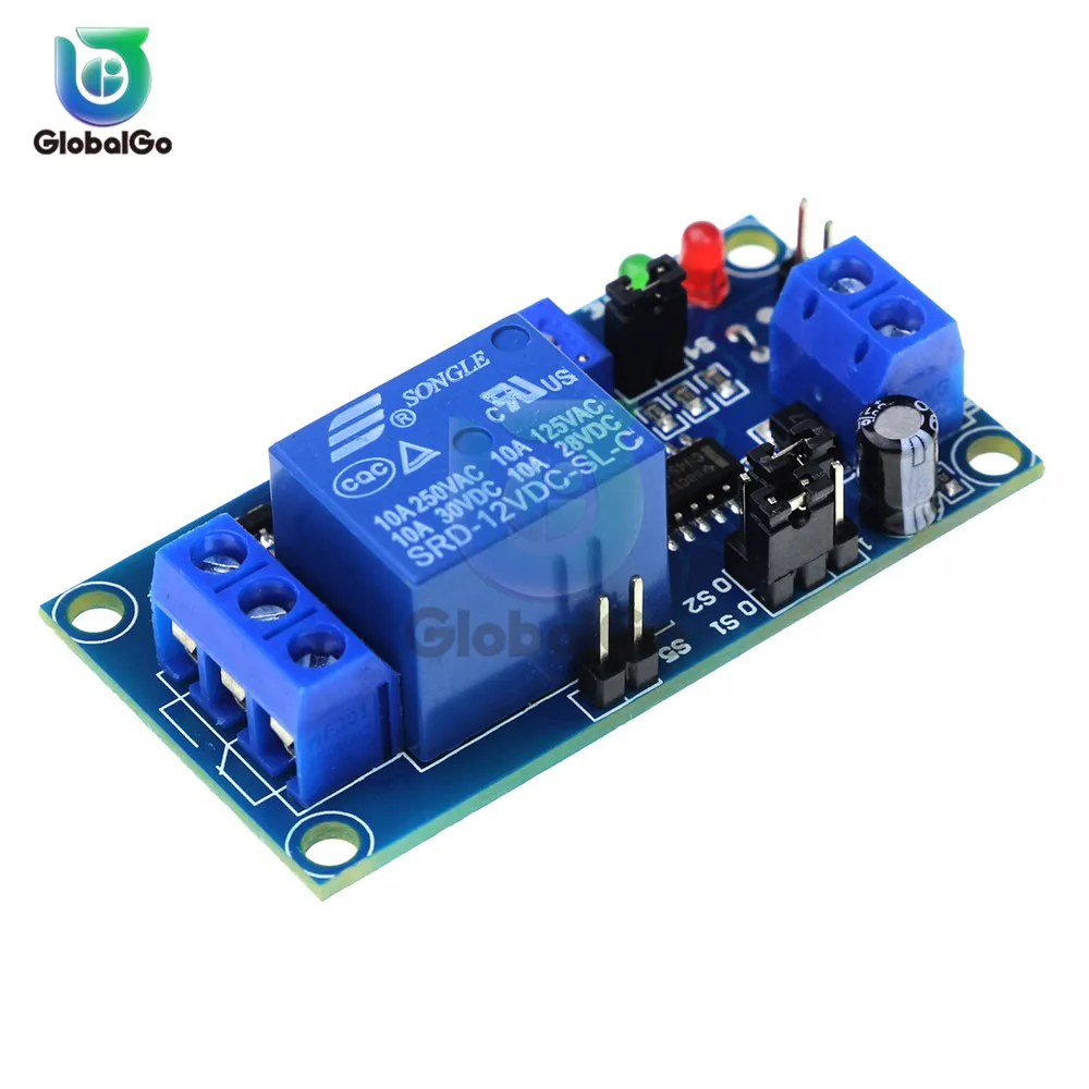 DC 12V Delay Relay Time Delay Turn on/Delay Turn off Vibration Switch Modul /KT 