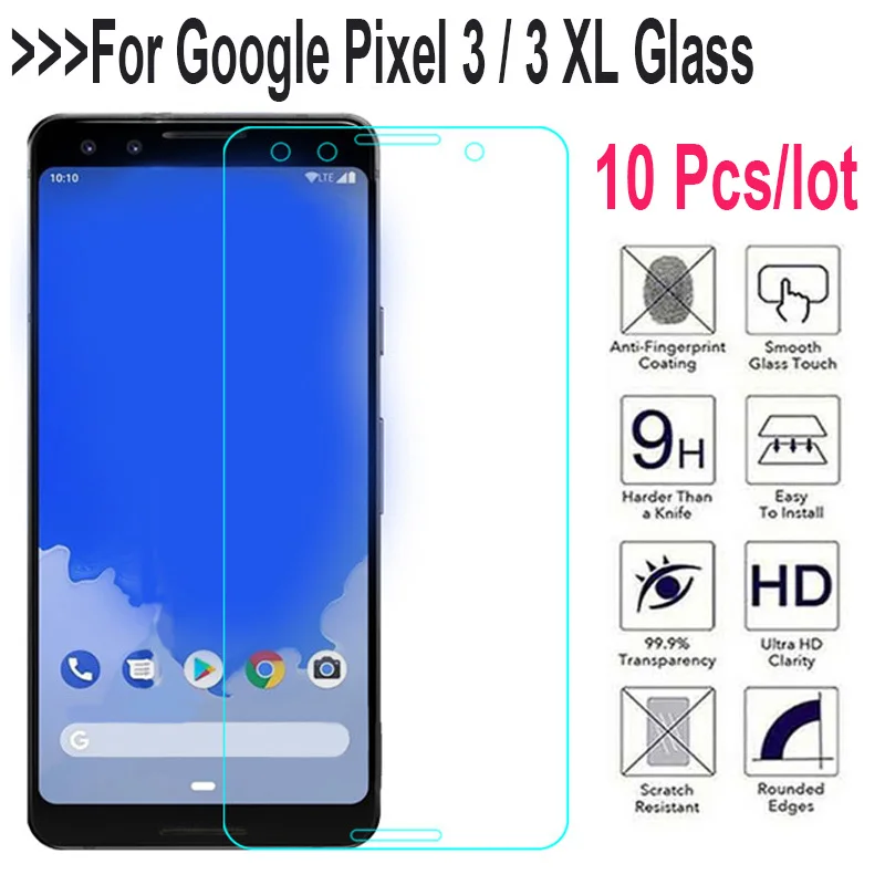 10Pcs/Lot 2.5D Tempered Glass For Google Pixel3 Screen Protector Film