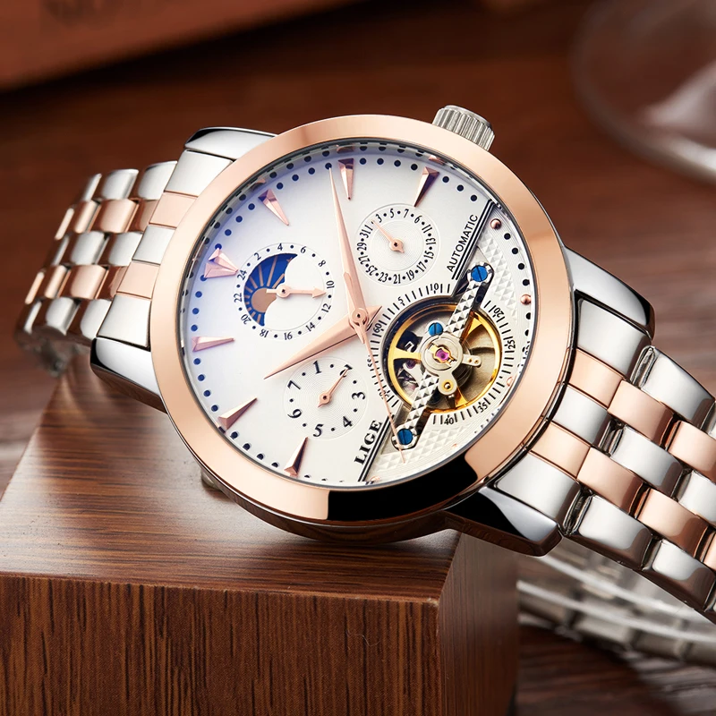 Prix pour LIGE Mens Tourbillon Mécanique Montres Top Marque De Luxe En Acier Plein Montre Étanche Hommes D'affaires Automatique Montres Pour Homme Prix pour LIGE Mens Tourbillon Mécanique Montres Top Marque De Luxe En Acier Plein Montre Étanche Hommes D'affaires Automatique Montres Pour Homme