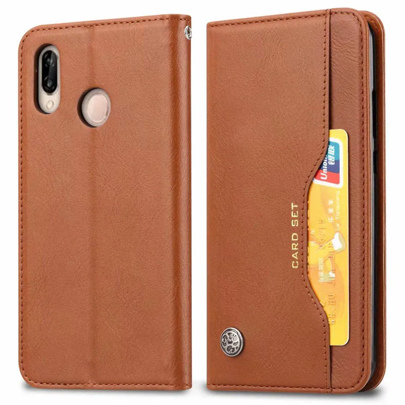 

Wallet Credit Card Slot Flip Cover Leather Case For Huawei Y9 2019 6.5"Inch Anti-knock Phone Cases