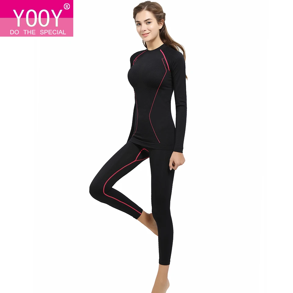 YOOY Women's Clothing Long Johns Plus Size Thermal Underwear Women Winter Warm Two Piece Set