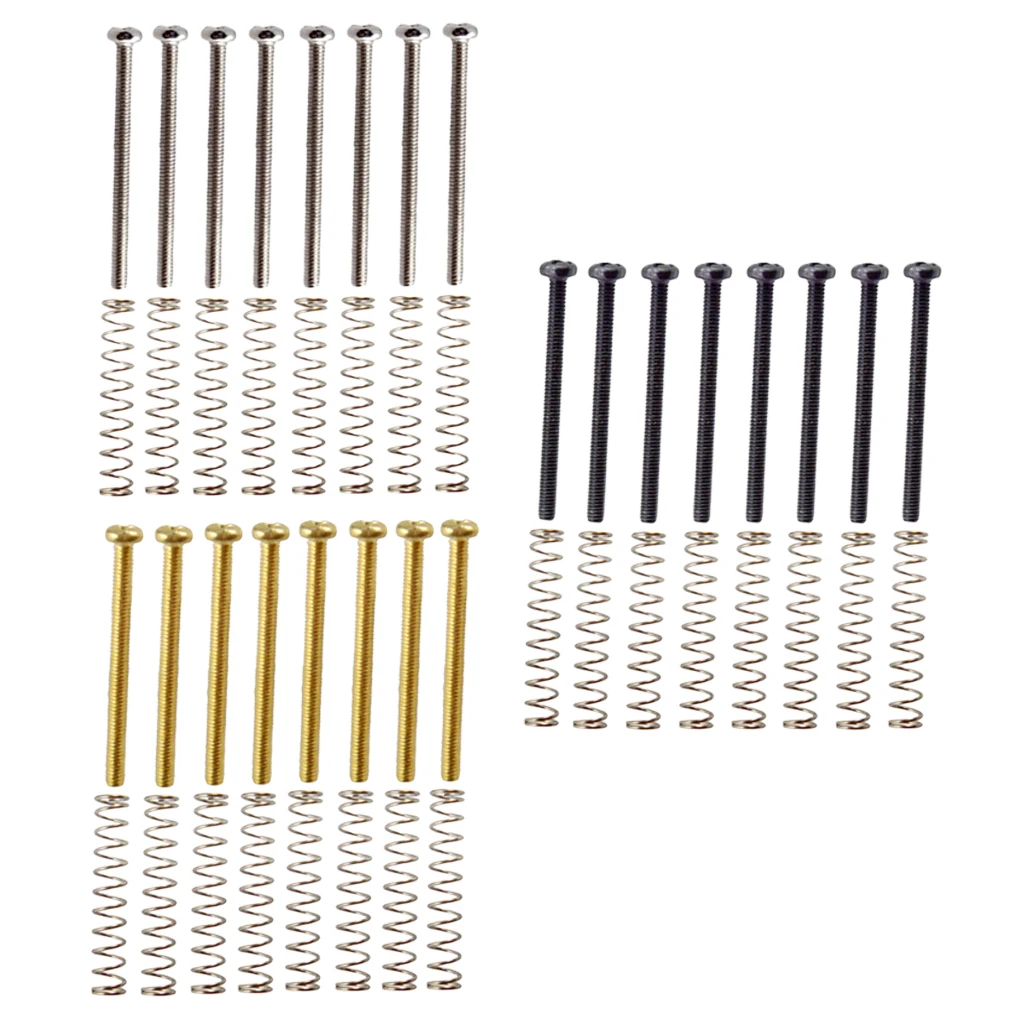 

Electric Guitar Humbucker Double Coil Pickup Frame Screws Springs Lightweight Metal Stringed Instrument Part Silver/Golden/Black