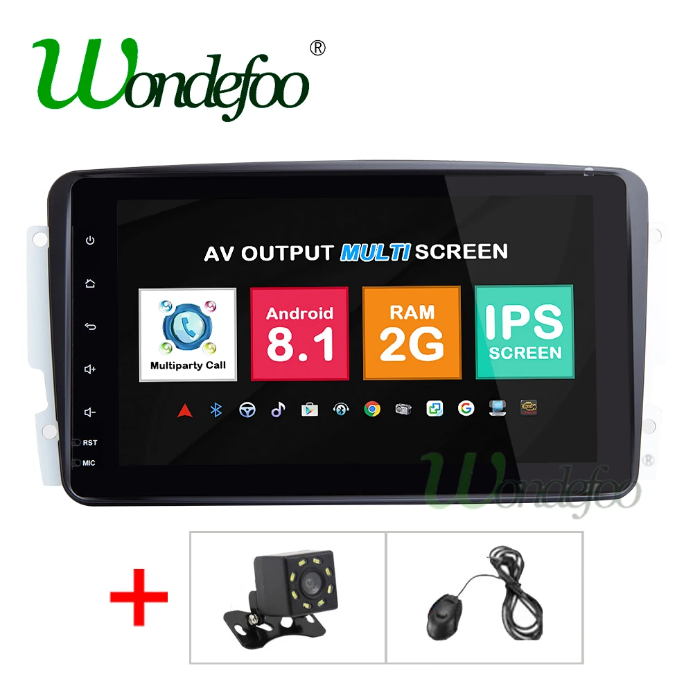 

IPS SCREEN Android 8.1 2G RAM 4Core 2Din CAR GPS for Benz W209 W203 W168 W463 W163 M ML Viano W639 Vito Vaneo E-W210 DVD PLAYER