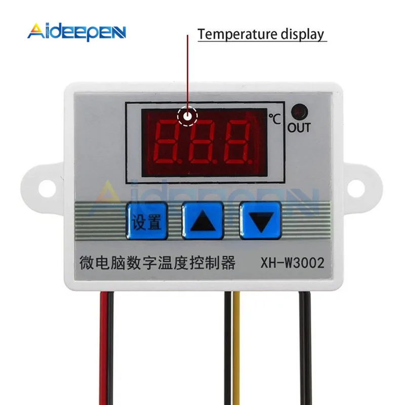 DC 12 В 24 220 W3001 W3002 светодиодный термостат с цифровым контролем температуры