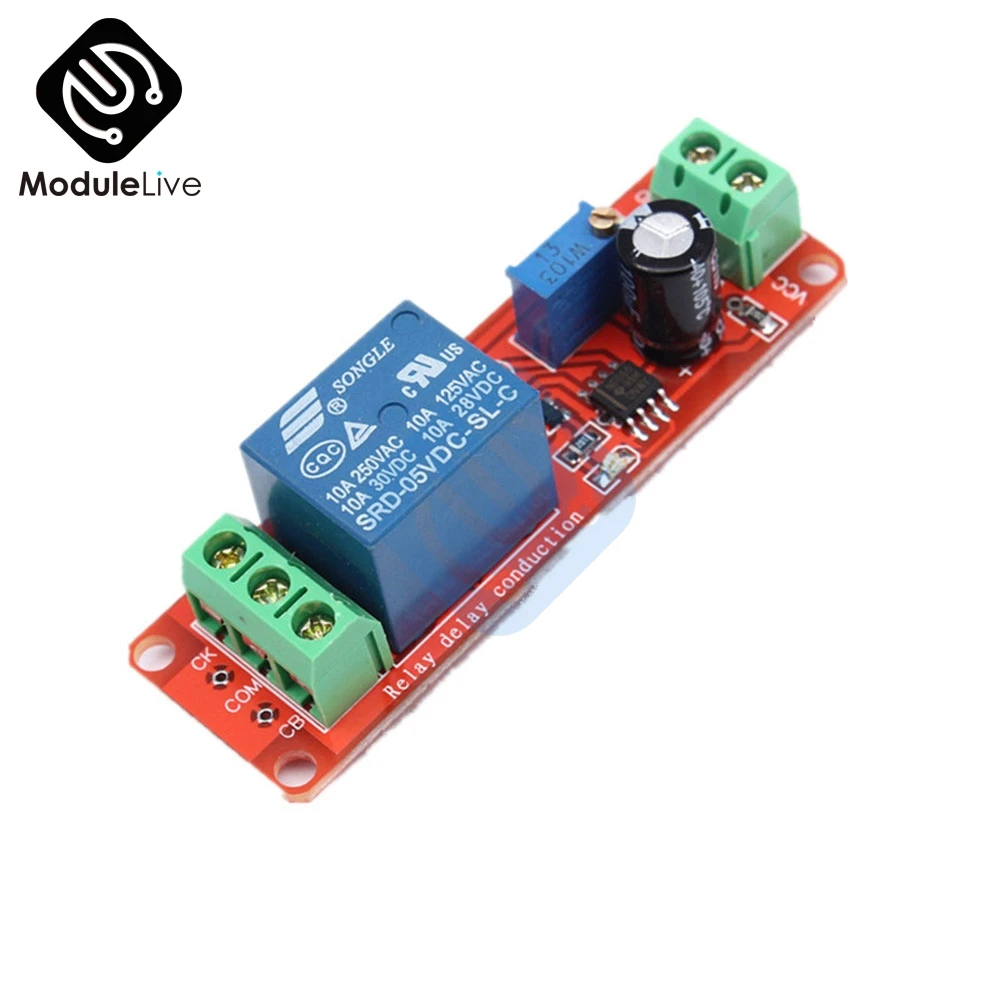 

1PCS 5V Time Switch Adjustabel Module Time Delay Relay Module NE555 DC 5V Adjustable Module 0 to10 Second