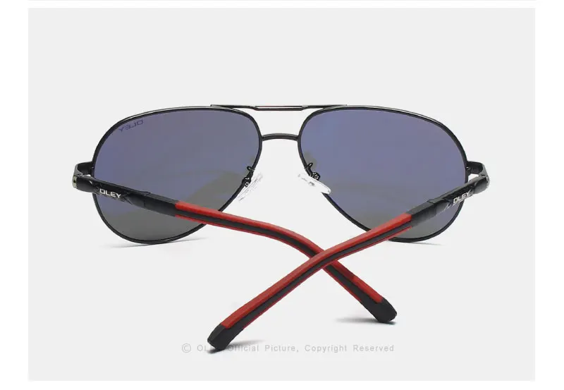OLEY брендовые Модные мужские солнцезащитные очки Поляризованные Ретро Классические пилотные алюминиевые очки для вождения HD очки Оттенки для мужчин/женщин R7614