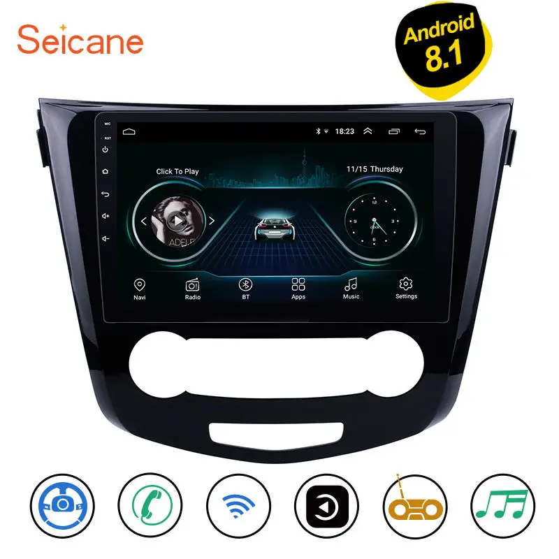 Seicane для 2013 Nissan QashQai X-Trail Android 8,1 10," Автомагнитола Стерео gps Navi мультимедийный плеер блок стерео