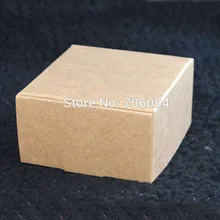 7.9*7.7*4.1 см, 100 шт./лот, украшения из крафт-бумаги коробка Коричневый Крафт ручной подарочные коробки, пользовательские коробка логотип крафт-бумага коробка