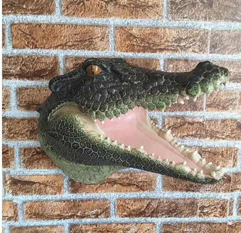 

European style decorative resin crafts Home Furnishing animal crocodile club KTV soft jewelry pendant mural The statue