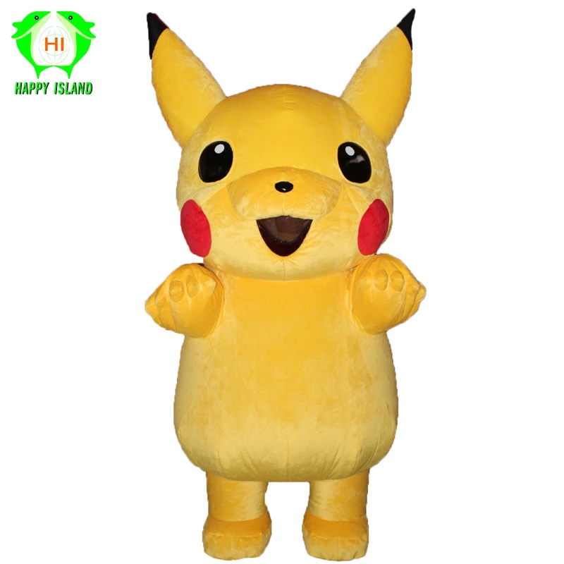 

2019 New Pikachu Inflatable Mascot Costumes Halloween Party Cosplay Costume Performance Cartoon Costume for 1.65-2M Adult