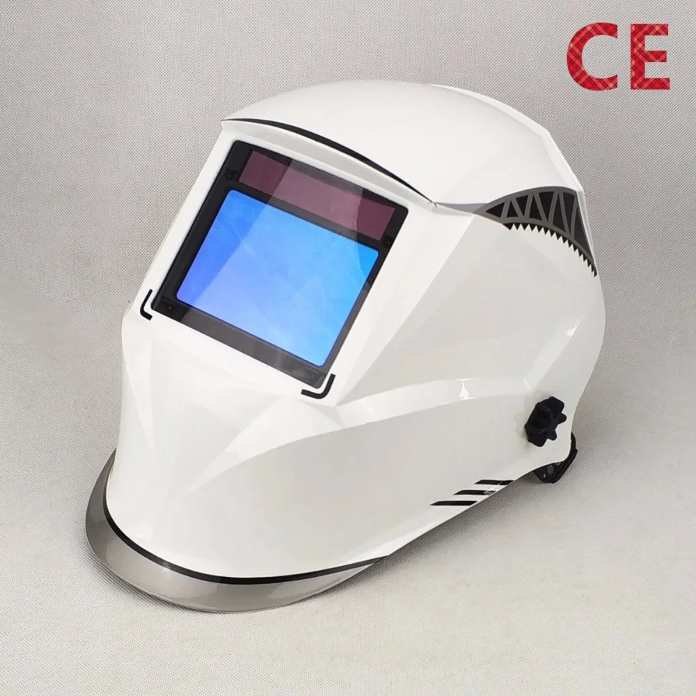 

Welding Mask Best Optical Quality 1/1/1/1 Big View Size 3.94x2.56" 100x65mm Widest Shade Range DIN(3)4-13 CE Welding Helmet