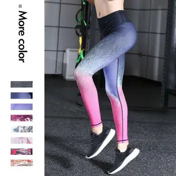

Women Yoga Pants Fitness For Leggings Print Sport Trousers Stretch Running Pant Tights Sport Leggins Female Sportswear Clothes