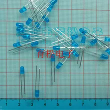 1000 шт/партия 3 мм синий светодиод суперяркий Синий Светодиодная лампа синий свет