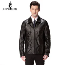 Горячая весна кожаная куртка мужчины, Натуральная Кожа, Мандарин Воротник, Овчины, Человек пальто, мужская куртка, monclair куртка мужчины, Бренд одежды