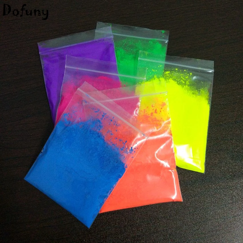 

Mixed 5colors Neon Nail Coating Fluorescent powder Phosphor Pigment for Nail Polish&Painting&Printing,DIY cosmetics