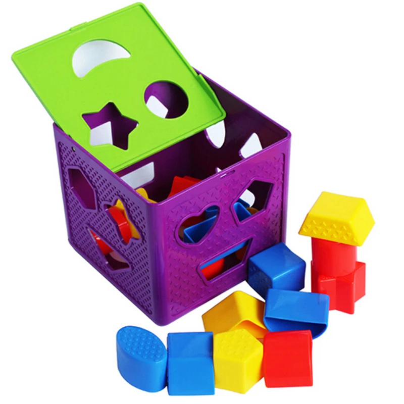 

Colorful Intelligence Box For Shape Sorter Cognitive And Matching Plastic Building Blocks Baby Kid Children Educational Toy Gift