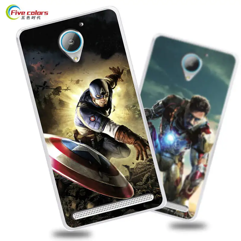 New arrival for Lenovo Vibe C2 Power Cover Coloured Pattern Painting Soft Silicone Back For Case |