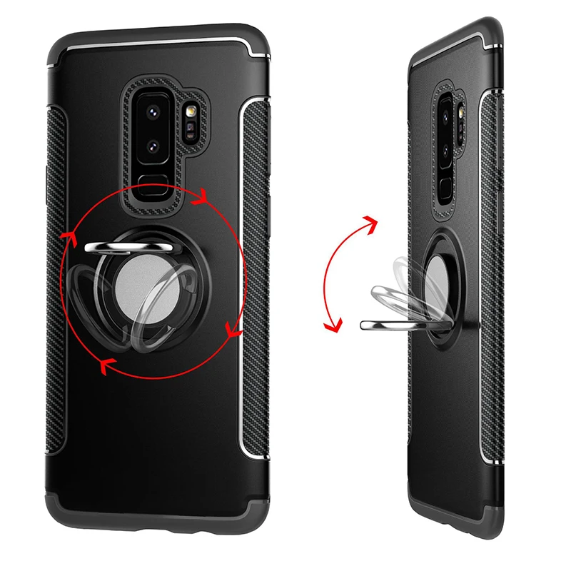 Роскошный бронированный металлический магнитный чехол для Samsung Galaxy S9 Plus защитный