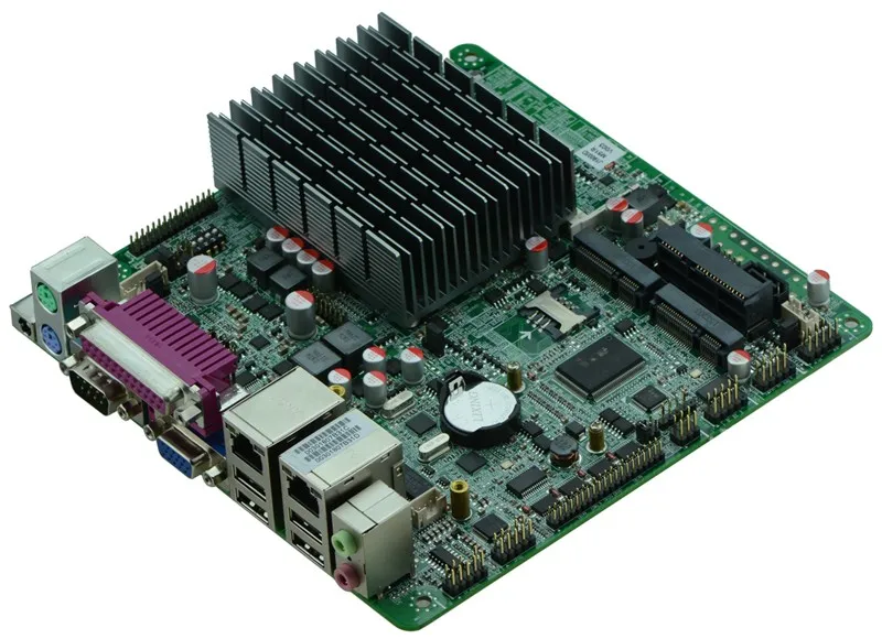 Материнская плата Intel J1900 Bay trail Mini ITX с двойным гигабитным Ethernet / 6 * COM/ 8