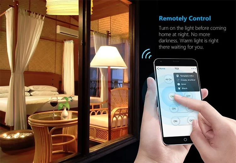 Broadlink TC2 EU UK Standard 1 2 3 Gang WiFi Remote Control Wall Light Switch To