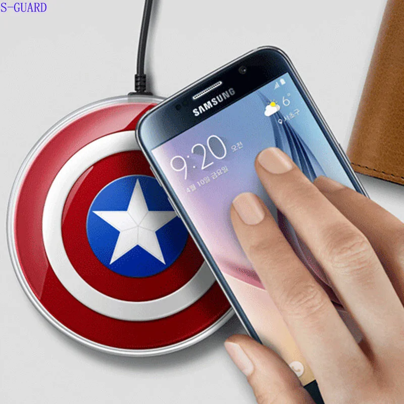 S GUARD Qi Беспроводное зарядное устройство для SAMSUNG S8 G9200 S6edge + S6Edge Plus S7 S7Edge Note5 Iphone X