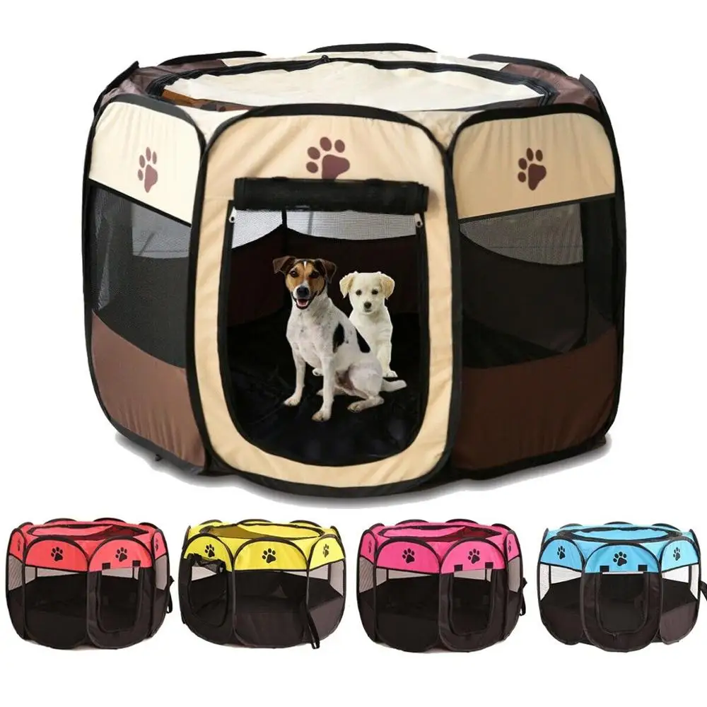 

Portable Outdoor Kennels Fences Pet Tent Houses For Small Large Dogs Foldable Playpen Indoor Puppy Cage Dog Crate Delivery Room