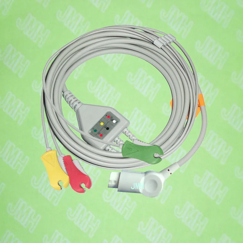 

Compatible with PHILIPS(HP) ECG Machine, One-piece ECG cable and leadwires,3 Lead,Clip,AHA or IEC,HP 12PIN.