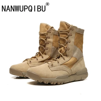 

Shoes Woman Leather Work Boots Mens Shoes Combat Tactical Boot Military Boots Climbing Wearable Boots Breathable Unisex Shoes