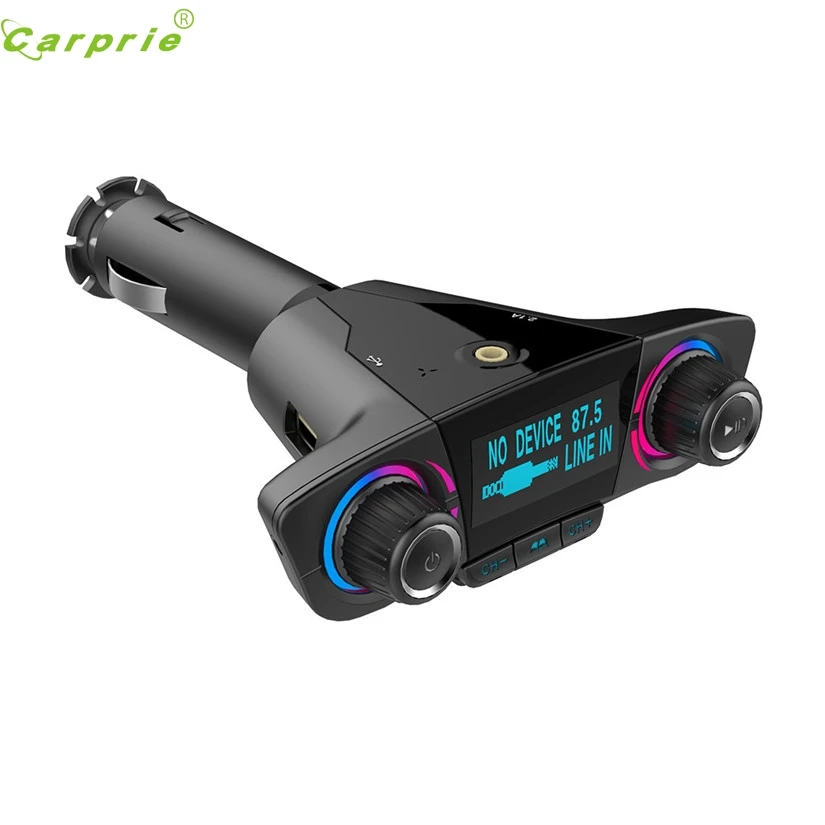 

CARPRIE Bluetooth Wireless Car Mp3 Player Handsfree Car Kit FM Transmitter A2DP 2.1A USB Charger LED Display Car FM Modulator