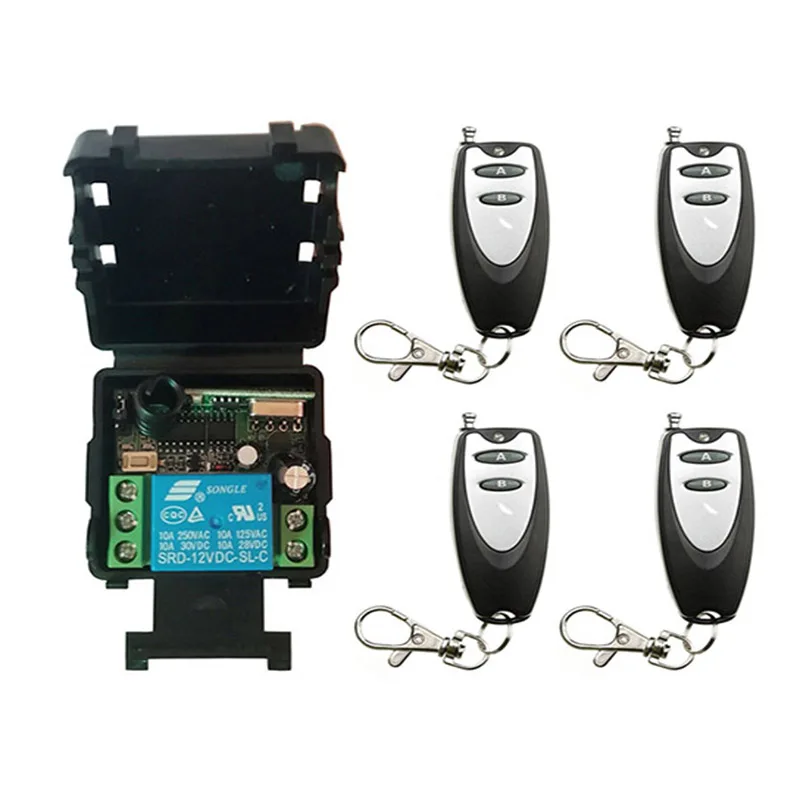 

Universal Wireless Remote Control Switch DC 1DC12V 24V 1CH 1CH 10A Relay Receiver Module and RF Transmitter Electronic Lock