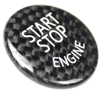 

Car Accessories Interior Carbon Fiber START STOP Engine Switch Key Replace Cover Cap Sticker Decor for bmw F/G Chassis Series