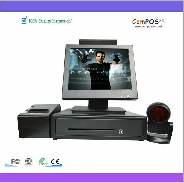 15 " all in a pos system touch screen cash register Pos