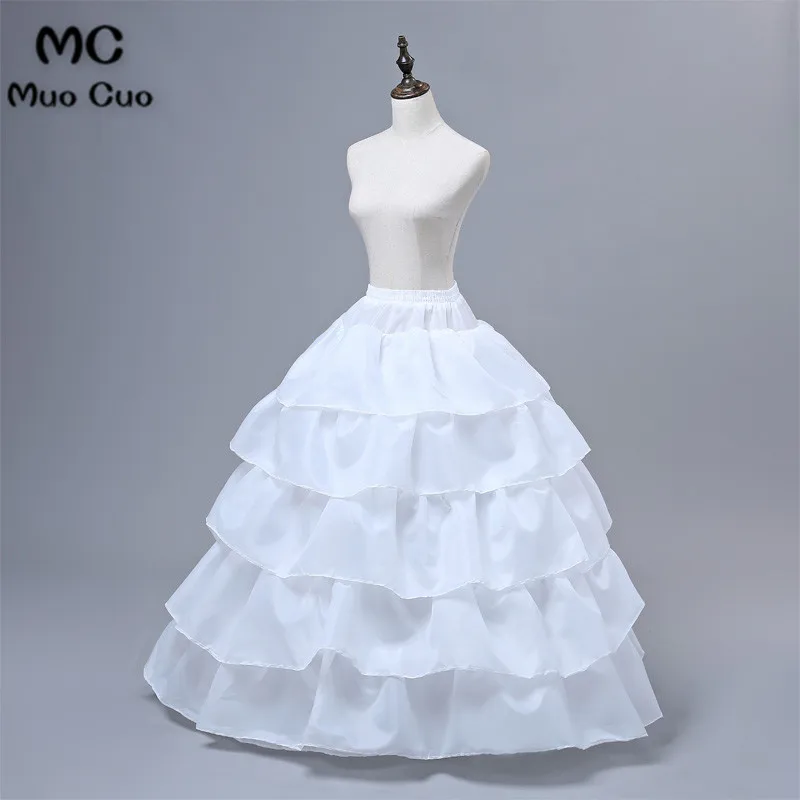 Free Shipping 4 Hoops 5 Layers Wedding Petticoat Ball Gown Crinoline Slip Underskirt For Wedding Dress High Quality3