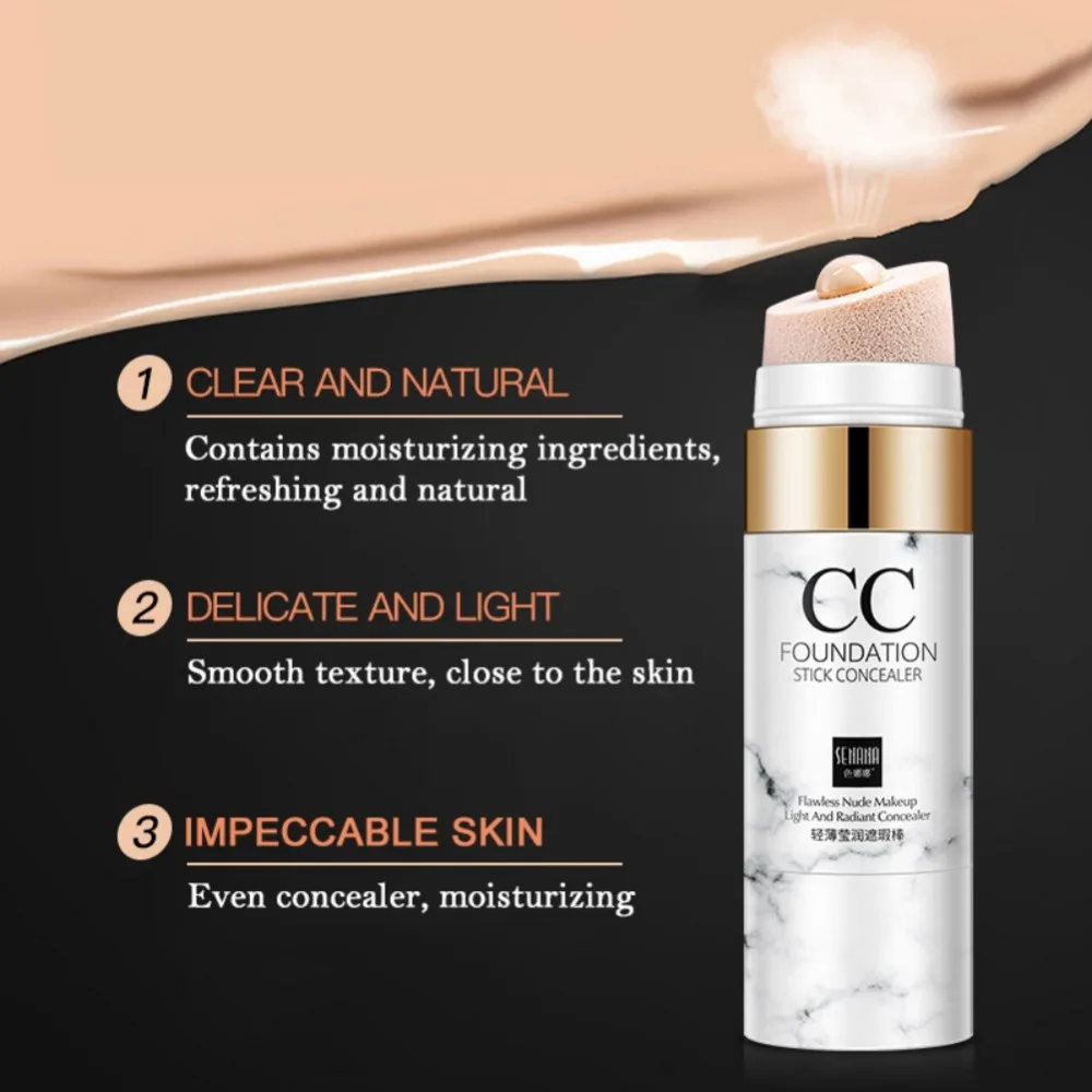 

Air Cushion Isolation CC Concealer Stick Moisturizing Thin And Light Breathable CC Cream Concealer Remove Blackheads Cream