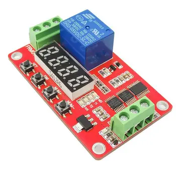 

5V DC Multifunction Self-lock Relay PLC Cycle Timer Module Delay Time Switch preset 18 kinds functions DC 0-28V/10A,AC 0-125V/10