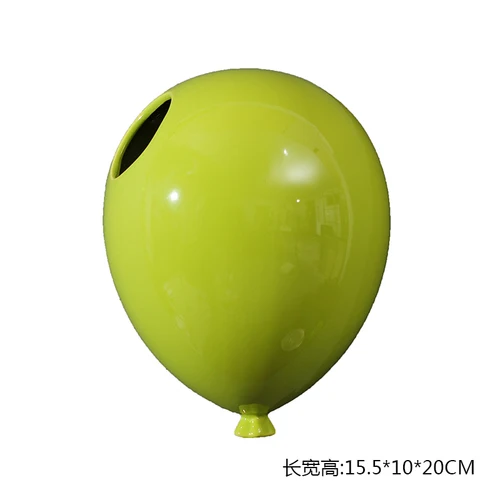 Креативный керамический шар, настенный цветочный горшок, ваза для детской комнаты, Настенный декор, домашний фон, настенное Современное украшение - Цвет: green 15.5x10x20cm