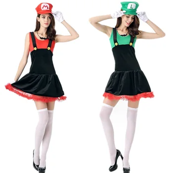 

2016 Sexy super mario costume women costume clothing fantasia super mario costumes for adults