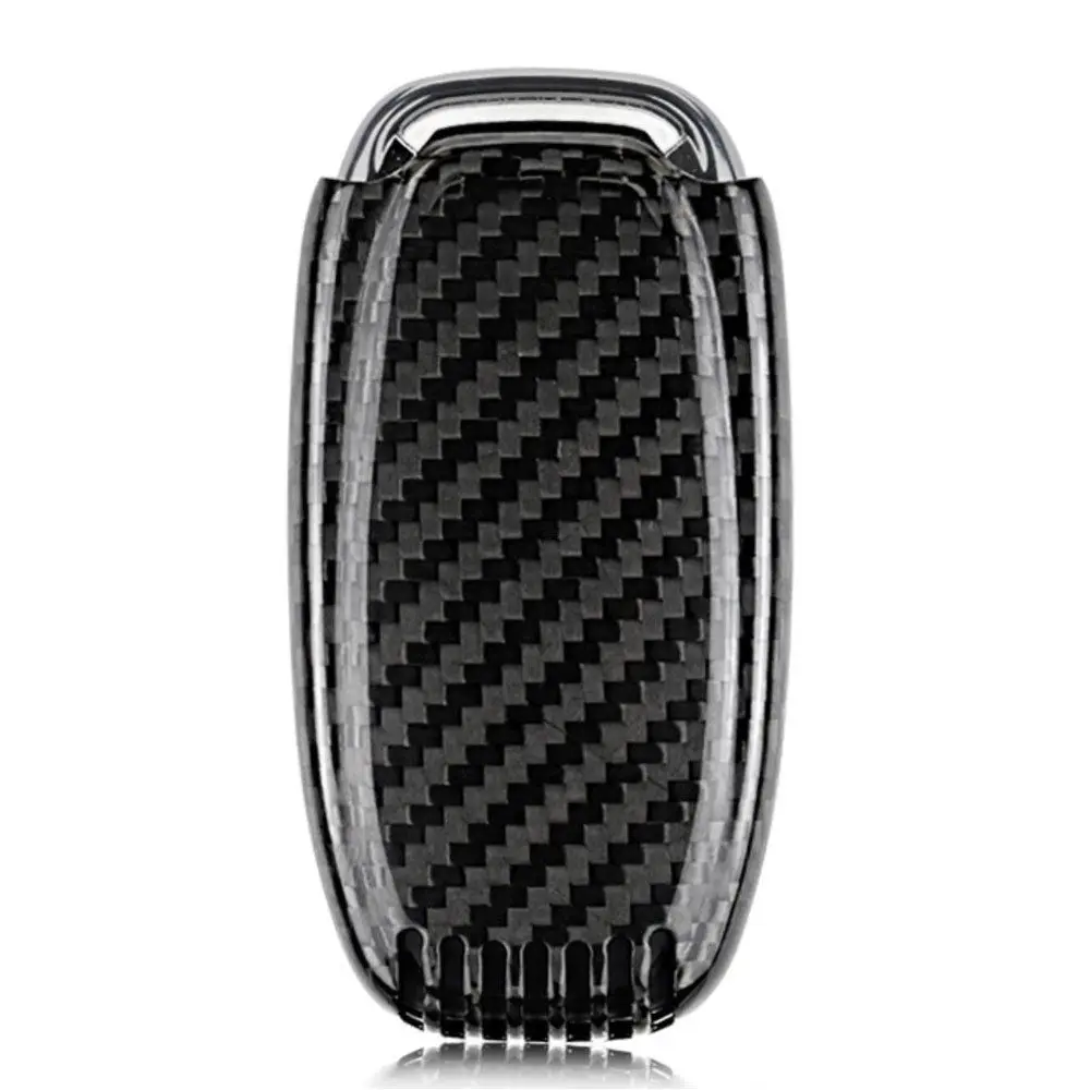 Барбекю @ FuKa углеродного волокна силиконовый узор гладкой ключа автомобиля чехол для Audi 3 кнопки модель автомобиля укладки кольцо для