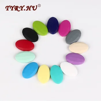 

TYRY.HU 10Pcs Flat Round lettre Silicone Beads Baby Teething Oral Care Chewable Beads Baby Girl DIY Jewelry Bracelet Crib Toy