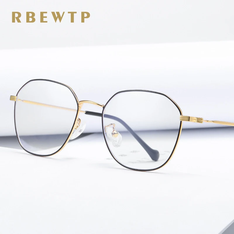

RBEWTP Rose Gold Anti Blue Light Blocking Glasses Oval Frame led Computer Reading Glasses Radiation-resistant Gaming Eyewear