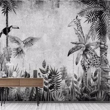 Beibehang пользовательские Обои фреска средневековая ручная роспись растение из тропического леса пейзаж ТВ фон Настенная роспись 3d обои