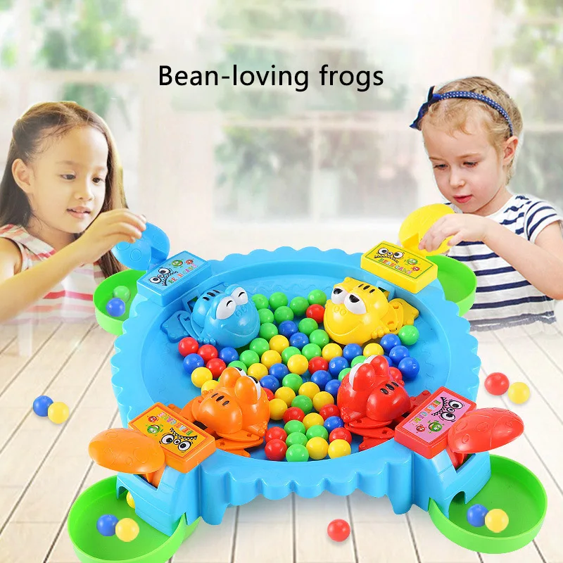

Novelty Frog Eat Beans Board Game Funny Strategy Game Family Parent-child Interactive Children Party Game Kids Stress Relief