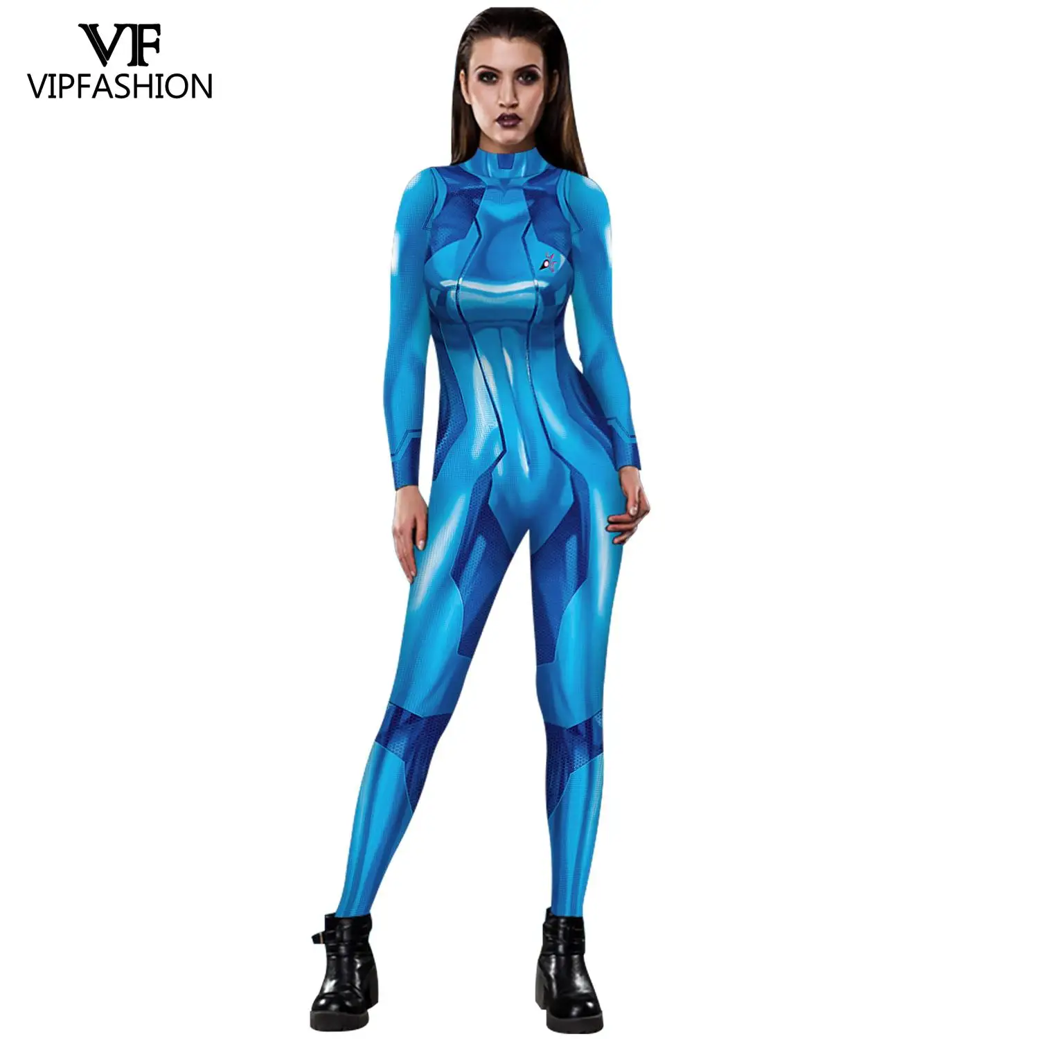 VIP модные черные Самус Аран игровой костюм героя косплэй Metroid Женский супергероя